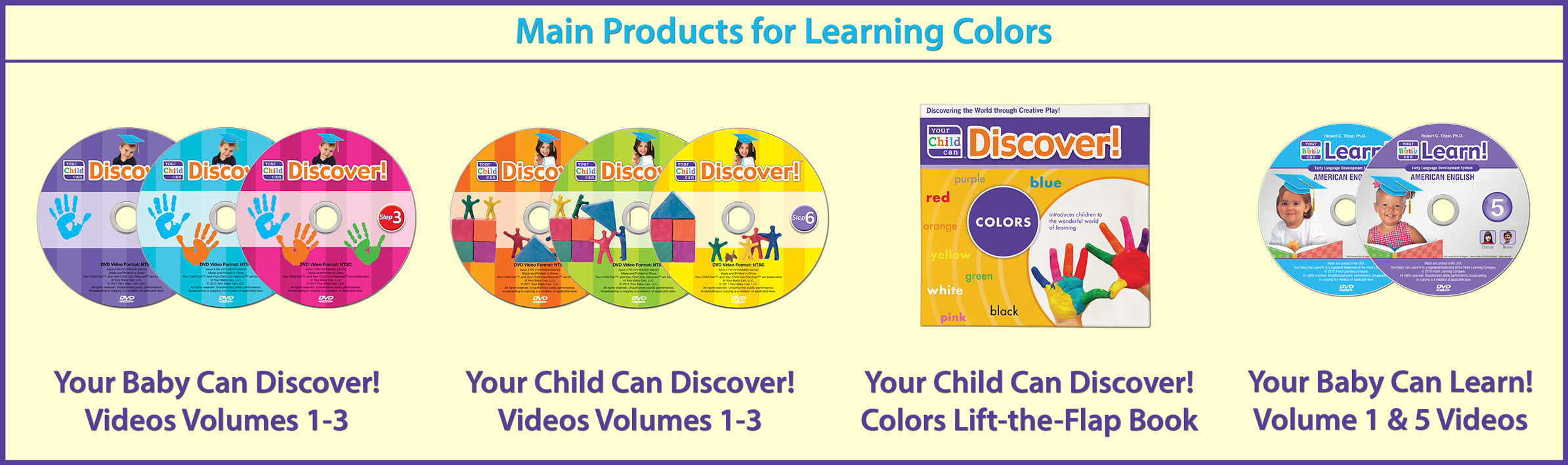Main Products for Learning Colors